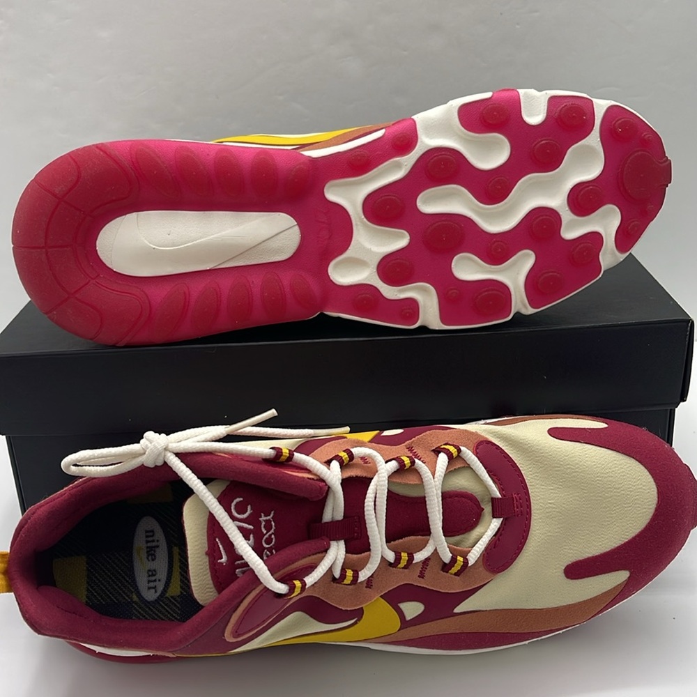 Nike Men’s AIR MAX 270 REACT Sneakers 
NOBLE RED/DARK SULFUR
A04971 601 - Picture 3 of 16